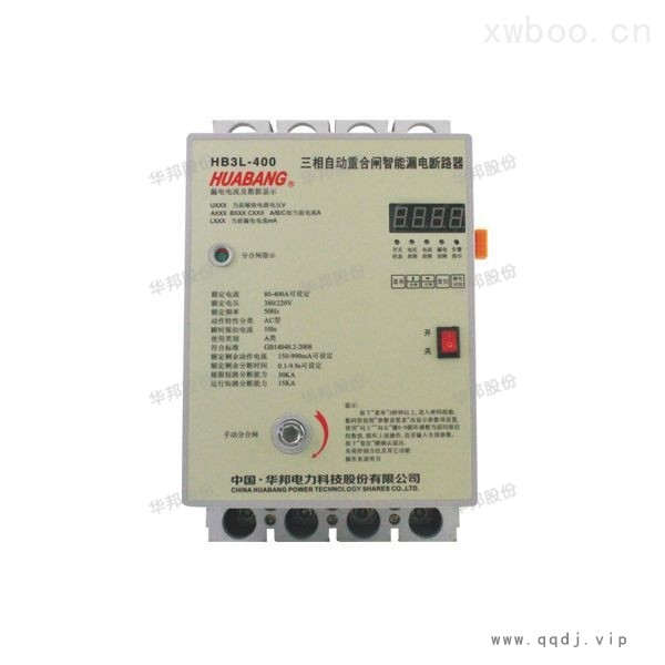 智能三相剩余电流动作断路器自动重合闸型----LED型图1