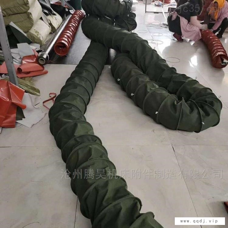 济南排风帆布软连接伸缩通风管图1