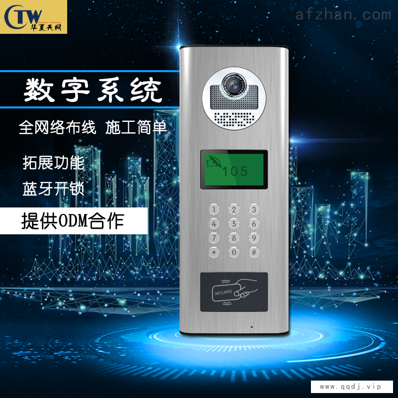2.8寸小区单元门口机楼宇对讲系统图1