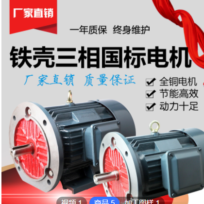 厂家直发三相异步电动机 YE2系列Y2 纯铜 132kw-4 YE2-315M-4图2