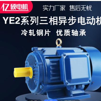 厂家纯铜三相异步电动机铁壳交流电机YE2 Y2 0.75kw-4YE2-80M2-4图1