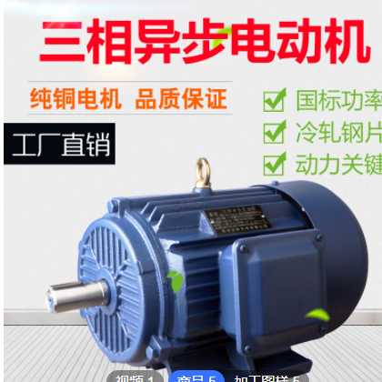 厂家批发三相异步电动机 YE2系列Y2 纯铜 3kw2极 YE2-100L1-2图3