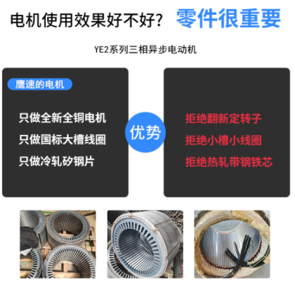 厂家直供Y132S1-2级5.5KW千瓦三相异步电动机 马达YE2/YE3高效率图3