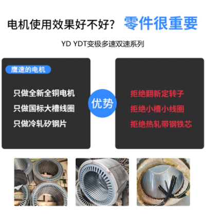批发YD90S-6/4 0.65/0.85kw变极双速多速三相异步电动机交流马达图3