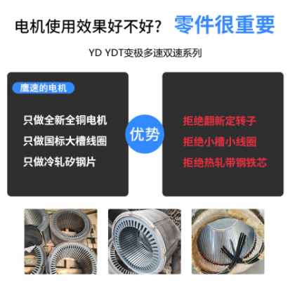 供应YD132S-8/4 2.2/3.3KW变极多速三相异步电动机YDEJ双速刹车图2
